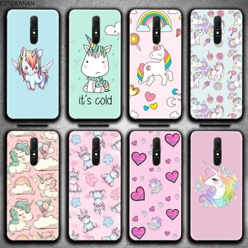 Cute unicorn Phone Case For Oppo A5 A9 2020 Reno2 z Renoace 3pro A73S A71 F11