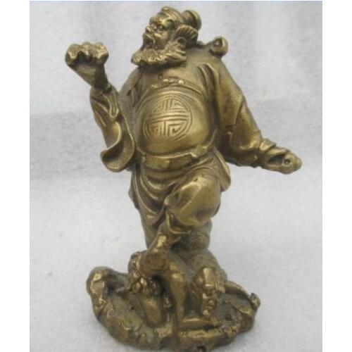 Ancient China Collection of old copper doors catch ghost statue home decoration metal handicraft