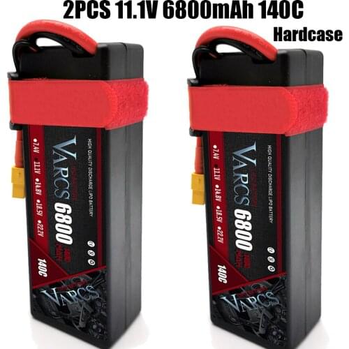 VARCS RC Battery Lipo 3S 11.1V 6800mAh 140C/280C HardCase for RC 1/8 /10 Car Off-Road Buggy Truck Boats Drone Salash Parts
