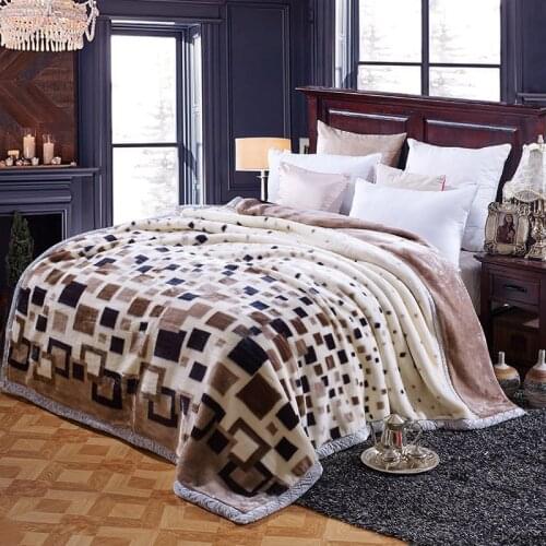 Four Seasons Printed Blanket Thickened Double Layer Super Soft Rugs Wedding Soogan Winter Blankets Office Air Condition Blanket