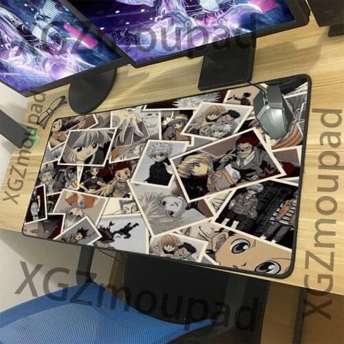 XGZ Custom Large Computer Desk Mat Precision Black Lock Edge Comic Hunter Family Mouse Pad Rubber Non-slip for Lol Dota Gamer