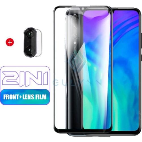 2in1 Camera Lens Tempered Glass Protector For Huawei Honor 20 20S 9X P30 P20 Lite Pro Protective Glass On Nova 5 5i 5T 6 HD Film