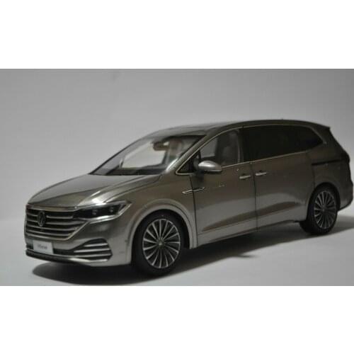 1:18 Diecast Model for VW Volkswagen Viloran 2020 Gold MPV Alloy Toy Car Miniature Collection Gifts Hot Selling ID4X