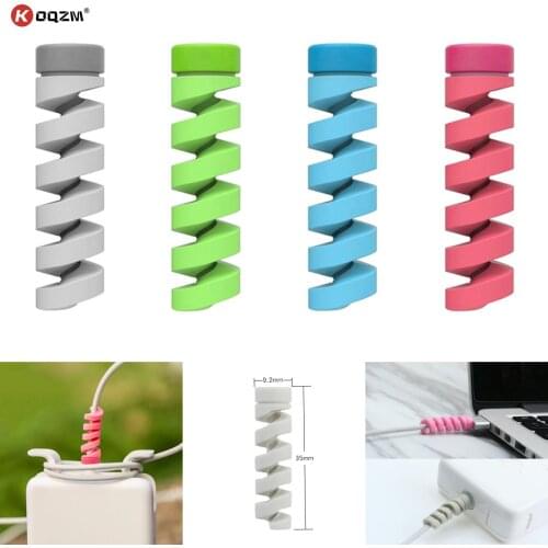 1/6/10pcs Cable protector Bobbin winder Data Line Case Rope Protection Spring twine For iPhone Android USB Earphone Cover