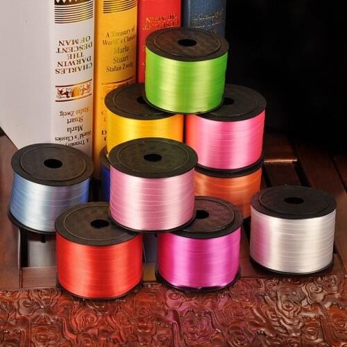 1pcs/lot 5mm 100yards tied balloon ribbon diy Gift birthday cake packaging rope wedding layout new room decoration chrismas tape