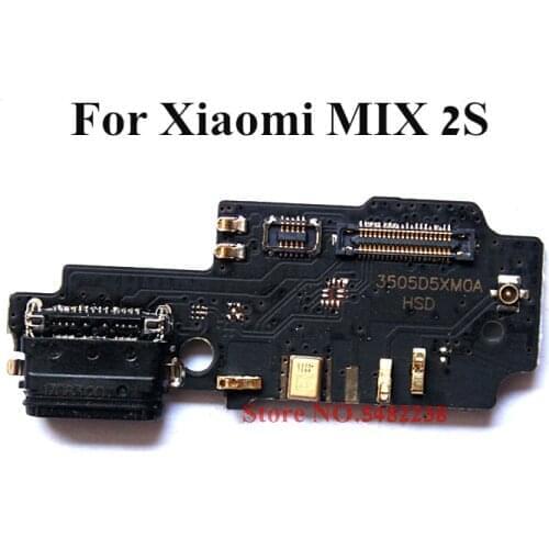 10 Pcs/Lot Original USB Charging Dock Port Flex cable For Xiaomi MIX 2S Charger plug board with Microphone Replacement parts