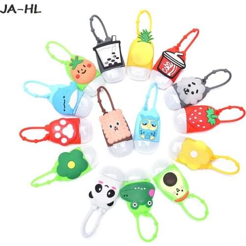 15Styles 30ml Funny Cute Carton Hand Sanitizer Shower Lotion Holder Flat Empty Bottle