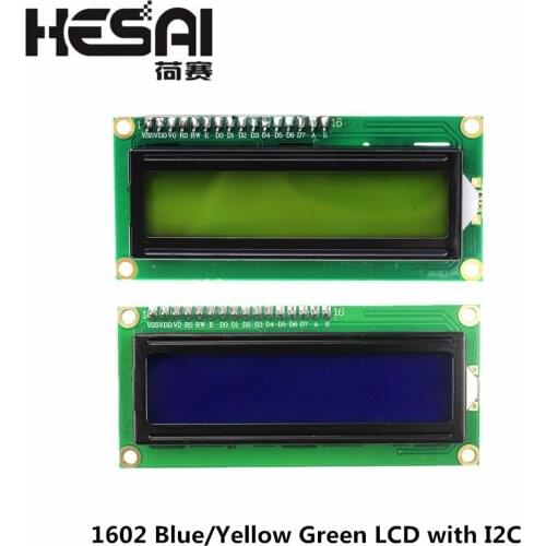 1602 LCD Module Blue/Yellow Green Screen with IIC/I2C 16x2 LCD Backlight Module LCD-1602+I2C IIC 5V for arduino DIY Kit