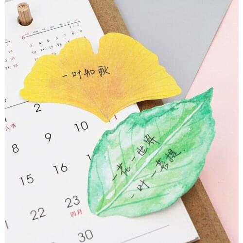 32pack Maple Leaf Ginkgo Colorful Memo Pad Leaf Sticky Notes Planner Stickers For Office School Supplies Stationery