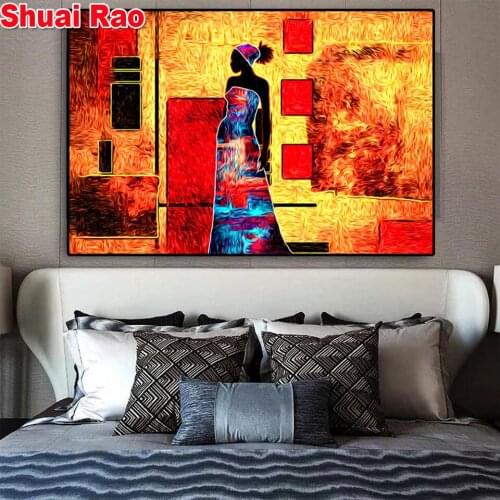 3d portrait African girl diamond embroidery mosaic 5d diy diamond painting,full square round diamonds sets home art