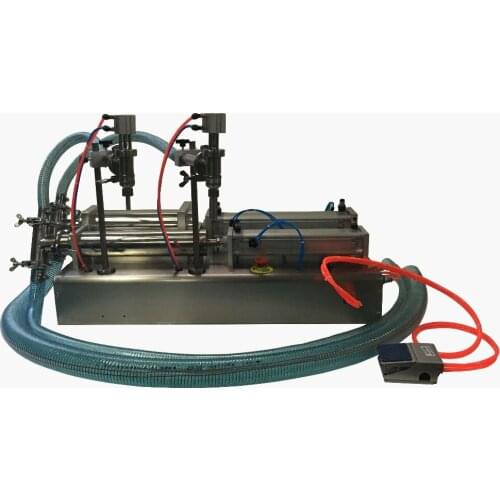 Free Shipping)Quality Pneumatic Double-head Liquid Filling Machine with German Festo (2-head liquid doser, oil filling machine)