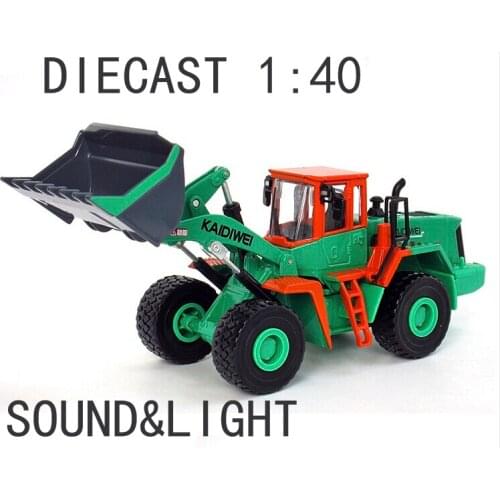 New kaidiwei 1:40 digger acousto-optic alloy die cast engineering model car large forklift excavator large forklifts