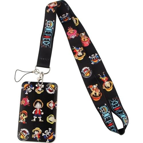 ER550 Anime Pirate Boy Creative Lanyard Card Holder Student Hanging Neck Phone Lanyard Badge Subway Access Card Holder