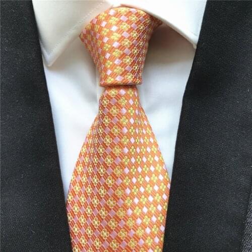 10 cm Width New Design Mens Ties Jacquard Woven Neck Tie Luxury Silk Neckties with Fashion Grids