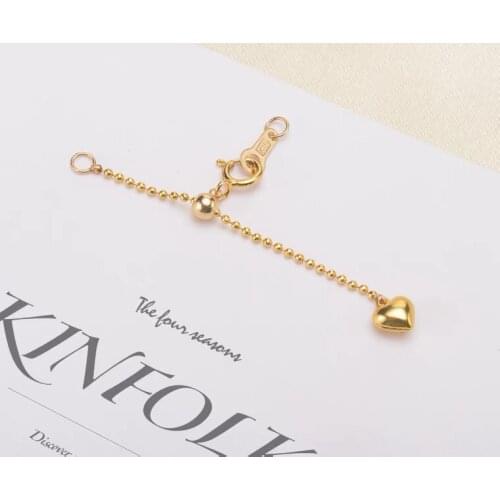 Hot Heart Design 18K Yellow Gold Bracelet Necklace Clasp and Hook AU750 Jewelry Findings