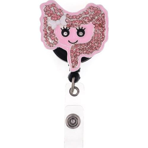 Sparkly Medical Rhinestone Retractable ID Nurse Badge Reel/Holder for Nurse Accessories