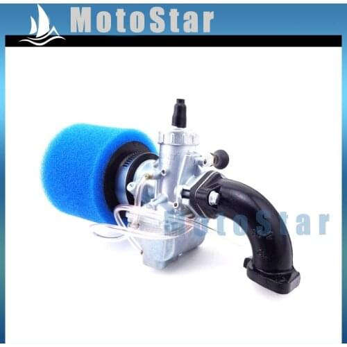 26mm Molkt Carburetor Carb + Blue 45mm Air Filter Mainfold Intake Pipe For Chinese KLX TTR CRF70 YX 140 150 160cc Pit Dirt Bike