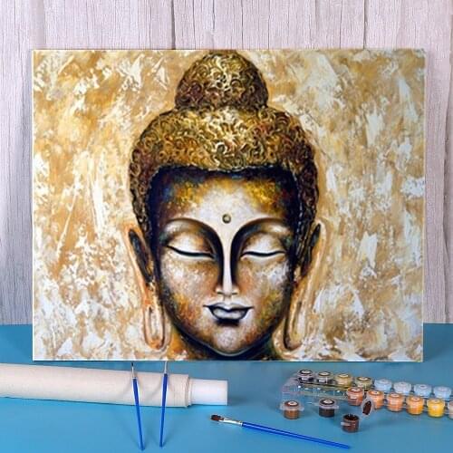 Religion Buddha DIY Painting By Numbers Kit Acrylic Paints 40*50 Canvas Painting Decorative Paintings Crafts Adults Drawing