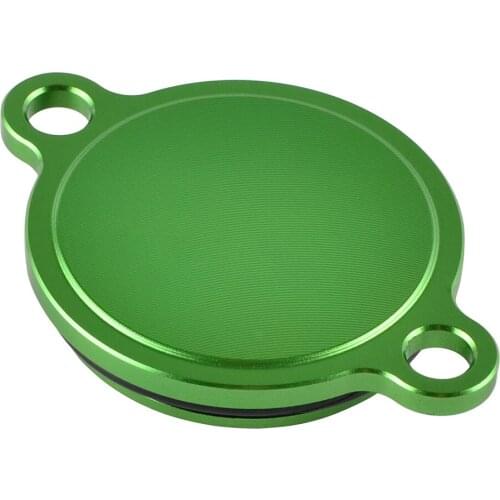 Motorcycle Oil Filter Cover Cap For Kawasaki KX250F KX 250F Green CNC Billet Oil Filter Cover for Kawasaki KX250F 2005-2020 2019