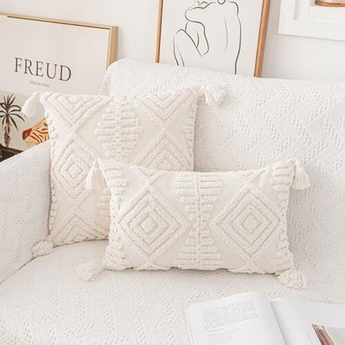 Tassels Cushion Cover 45x45cm/30x50cm Pillow Covers Decorative Pillow Case Square Pillowcase housse de coussin Home funda cojin