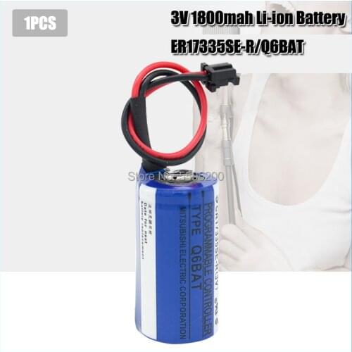 1PCS Q6BAT 3V 1800mAh PLC Battery CR17335SE-R CNC Lithium Li-ion Batteries For CNC System Servo For Mitsubishi