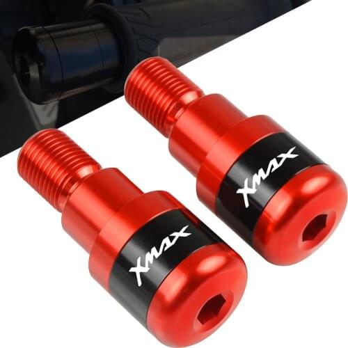 LOGO X-MAX For Yamaha XMAX 300 X MAX XMAX300 2017 2018 2019 CNC Aluminum Motorcycle Handle Hand Bar Ends Handlebar Grips End