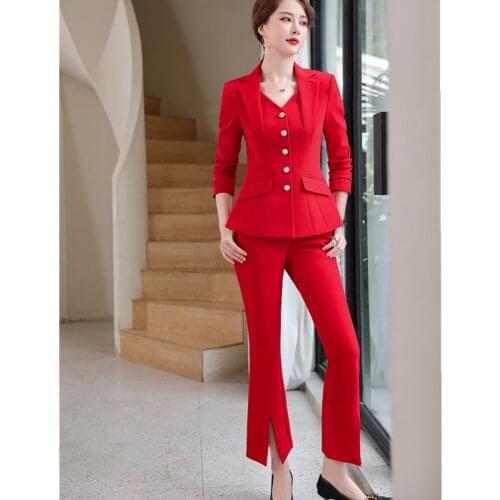 MAKEACE Women's Office Trouser Suits