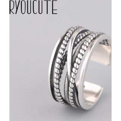 Fashion Silver Color Jewelry Large Layer Rings for Women Open Finger Engagement Rings