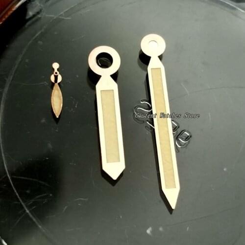 Parnis Rose Gold Green Luminous Watch Hands Kit st25 Series Movement Mens Watch