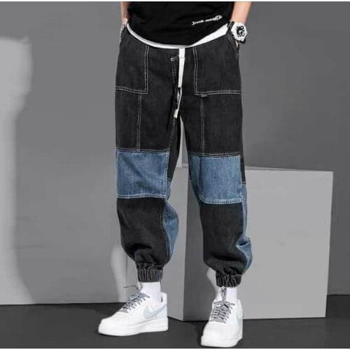 Men Baggy Oversized Jeans Pants Denim 2021 Autumn Mens Hip Hop Harem Pants Vintage Casual Women Denim Pants Straight Pants