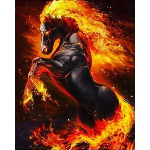 Clothing Patches Fir Horse Pattern Iron On Patches Thermal Transfer Printing Fashion Stickers for Clothes Style Decoration