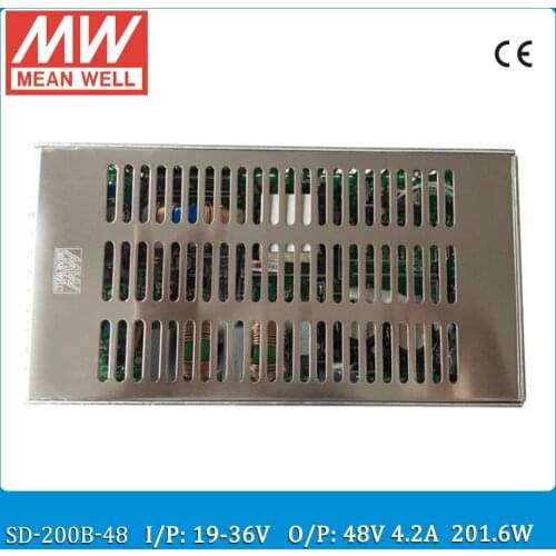 Original MEAN WELL SD-200B-48 Input 19~36VDC Output 200W 4.2A 48VDC meanwell dc/dc converter 48V