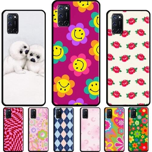 Peacr N Luv Flower Power Slumber Party For OPPO A5 A9 A31 A53 2020 A1K A3S A5S A15 A52 A72 A83 F5 F7 Reno 2Z 4 Pro Phone Cover