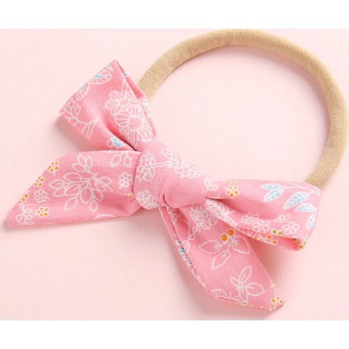 Baby Girls Headband Floral Kids Toddler Headbands Bows Thin Nylon Children Cotton Hairband Infant Summer Hair Accessories Cute