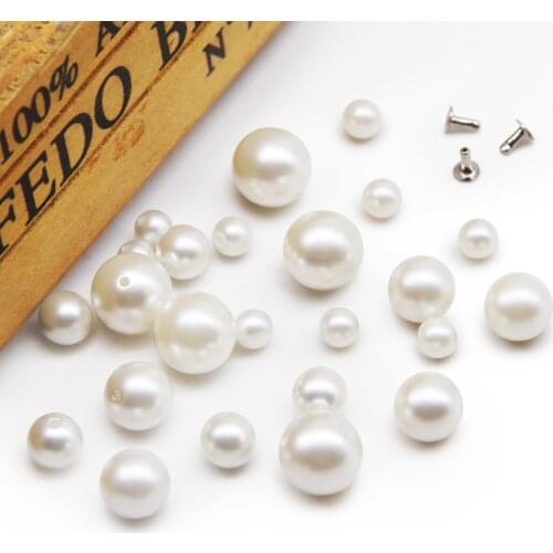 New arrived 30pcs/set pearl rivets button for cloth pants hat bag shoes crafts decoration DIY home garment accessories scrapbook