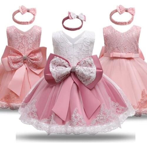 Baby Girls Christmas Costume Winter Evening Ceremony Dress For Kids Cotton Dress 12M 24M Infantil Birthday Party Clothing Wear