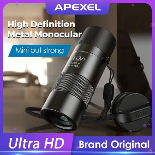 APEXEL Optional 6X 0.3m Close Focus telescope lens monocular HD BAK4 Prism telephoto for all Smartphones Hunting Camping Travel