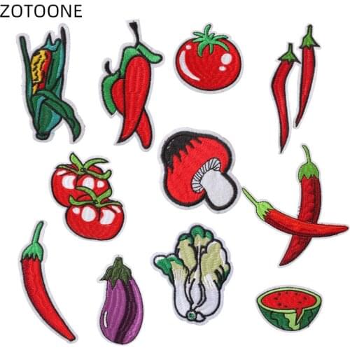 ZOTOONE Iron-on Patches Sew on Badge for Clothes Jeans Heat Transfers Embroidery Fruit Stickers for Kids DIY Patch Appliques G