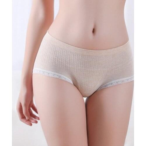 New Casual Panties For Women Ladies Seamless Mid-waist Underwear Girls Simple Solid Color Cotton Comfortable Panties Briefs 2021