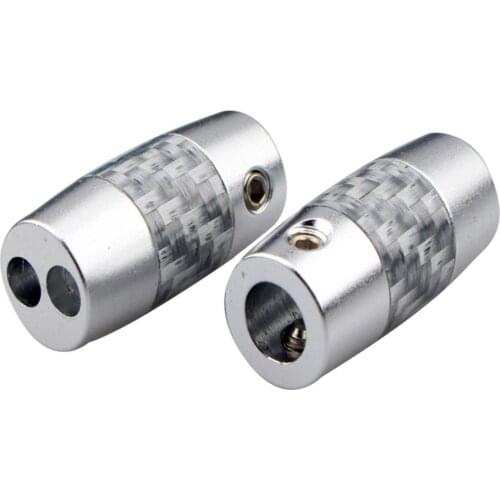 Hi-End Carbon Fiber Aluminum Alloy Splitter Ring Earphone Audio Cable One To Two HIFI splitter