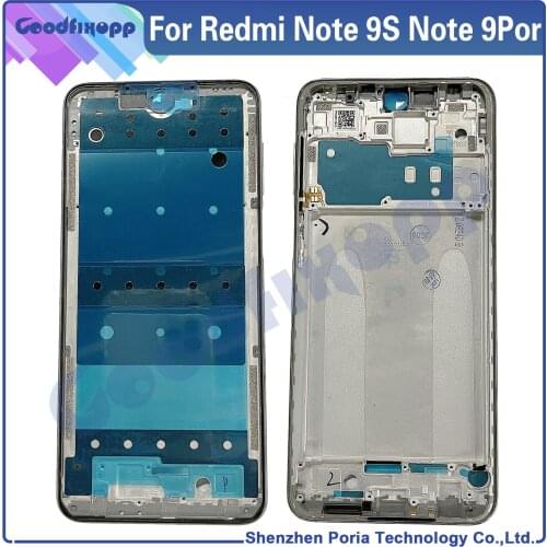 For Xiaomi Redmi Note 9S / Note 9 Pro Middle Frame Plate Housing Board LCD Support Mid Faceplate Bezel Replace Repair Spare Part