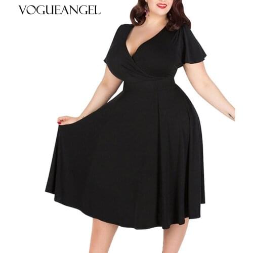 Plus Size Dress Women Summer 2021 Wholesale Dropshipping Sexy V Neck Super Stretch A-Line Trumpet Maxi Dresses Streetwear 5XL
