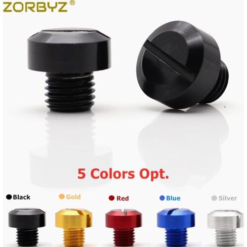 ZORBYZ Universal Motorcycle CNC M10*1.25 Mirror Hole Plug Screw Bolts Covers Caps Clockwise Screw For Honda Yamaha
