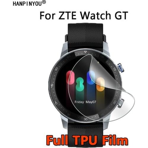 1/10Pcs For ZTE Watch GT Sports Smart Watch Ultra Clear Full Cover Soft TPU Hydrogel Film Screen Protector -Not Tempered Glass