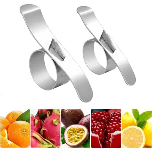 2Pcs Orange Peelers Easy Open Orange Peeler Stainless Steel Lemon Parer Citrus Fruit Skin Remover Slicer Peeling Kitchen Gadgets