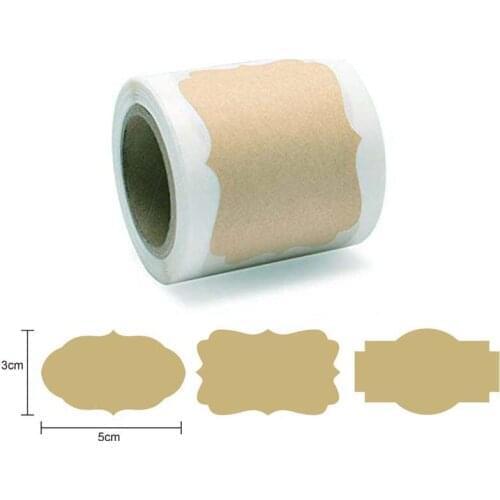 250Pcs/roll 3*5cm Seal Label Sticker Kraft Paper Thanks Handmade scrapbooking Package Envelope Candy Bag Gift Box Party Sticker