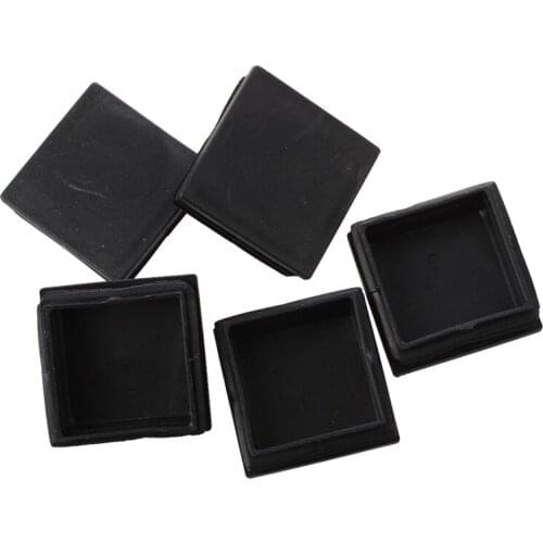 5 Pcs Plastic Square Blanking End Caps Tubing Tube Inserts 50mm x 50mm