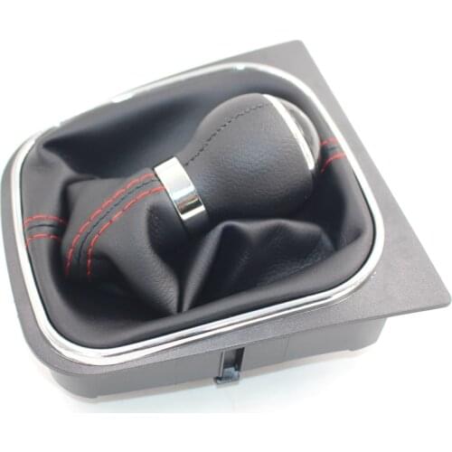 5 Speed 6 Speed Gear Shift Knob With Leather Boot For Golf 5 Mk5 2004 2005 2006 2007 2008 2009 For Jetta 5 Mk5 2006-2011