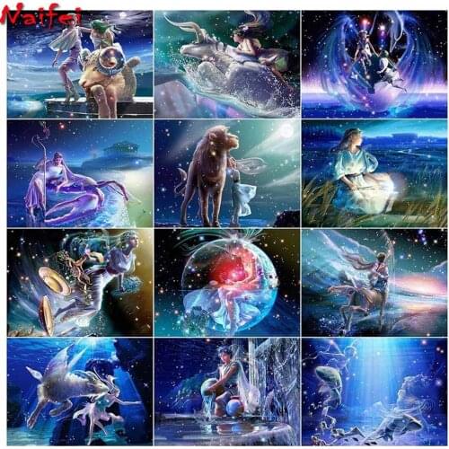 Diamond Painting Diy 5d Twelve Constellations Home Decor Full Square/Round Diamond Mosaic Needlework Diamond Embroidery