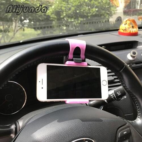 Car Steering Wheel Mount Holder Car Mount Bracket Rubber Band For Toyota Camry Corolla RAV4 Yaris Highlander/Land Cruiser/PRADO